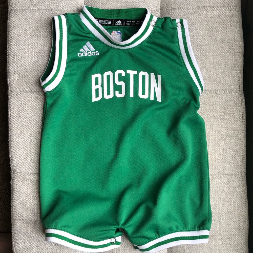 Boston Celtics Adidas 18m Romper Jersey Material
